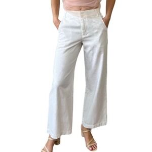 YFB Young Fabulous & Broke Ryker Rhinestone Wide Leg Pants White Small
